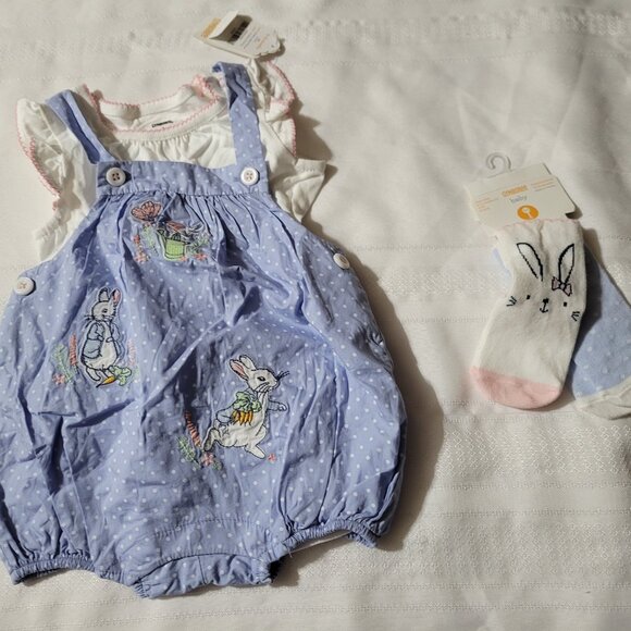 Gymboree Peter Rabbit 6-12 month NWT bodysuit Romper socks Set NWT. Mixed Z31 - Picture 1 of 4
